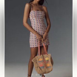 Anthropologie Mini Dress Maeve The Ophelia SIZE 12 Purple Orange NEW